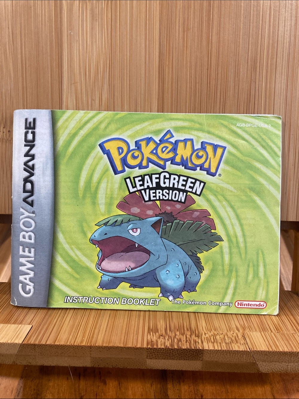 Nintendo Pokémon Leafgreen GBA instruction booklet